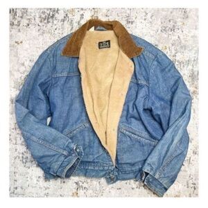 VINTAGE 1970 | Maverick Blue Bell Sherpa Denim Trucker Jacket Corduroy